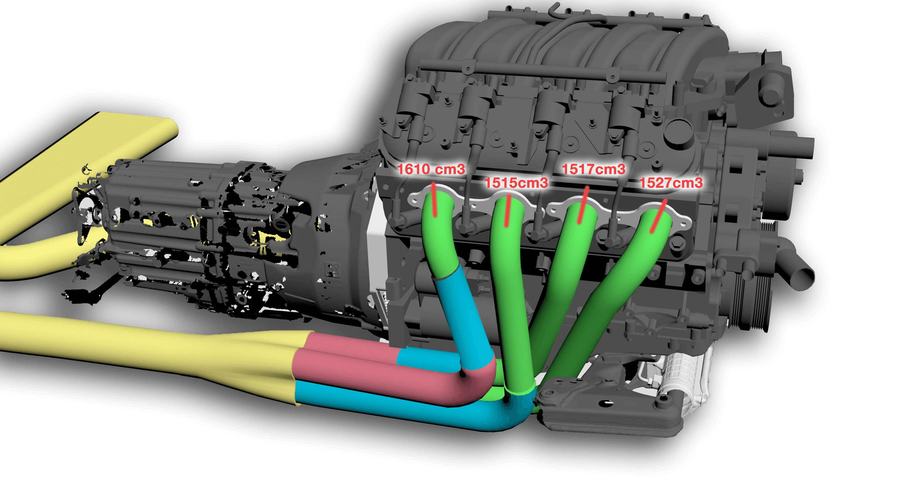 Galerie long-tube cu volum egal pentru LS3 detail 4